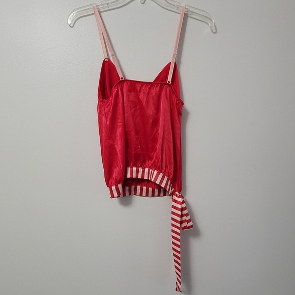 Sista Shei Pink and Red Satin Lingerie Top Size Small - Picture 2 of 5